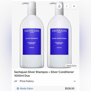 Sachajuan Silver Shampoo + Silver Conditioner 1000ml Duo